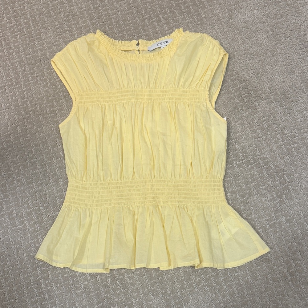 3 for $33 Joe's Jeans Light Yellow Cap Sleeve Blouse